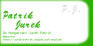 patrik jurek business card